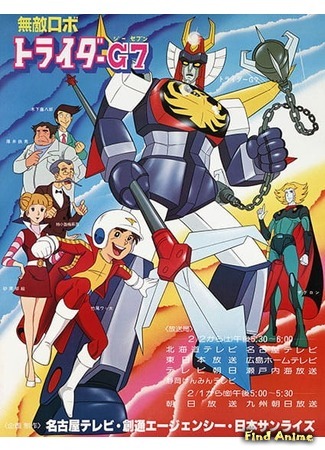 аниме Непобедимый робот Трайдер Джи-7 (Invincible Robo Trider G7: Muteki Robo Trider G7) 05.08.19