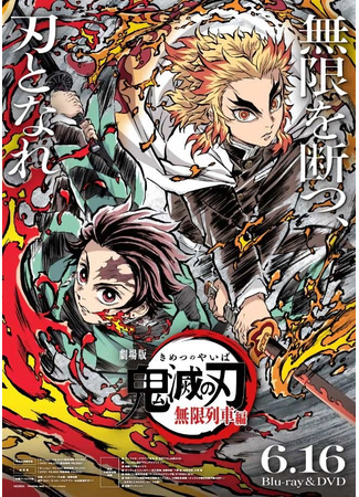 аниме Клинок, рассекающий демонов: Бесконечный поезд - Фильм (Demon Slayer: Kimetsu no Yaiba - The Movie: Mugen Train: Kimetsu no Yaiba Movie: Mugen Ressha-hen) 08.07.21